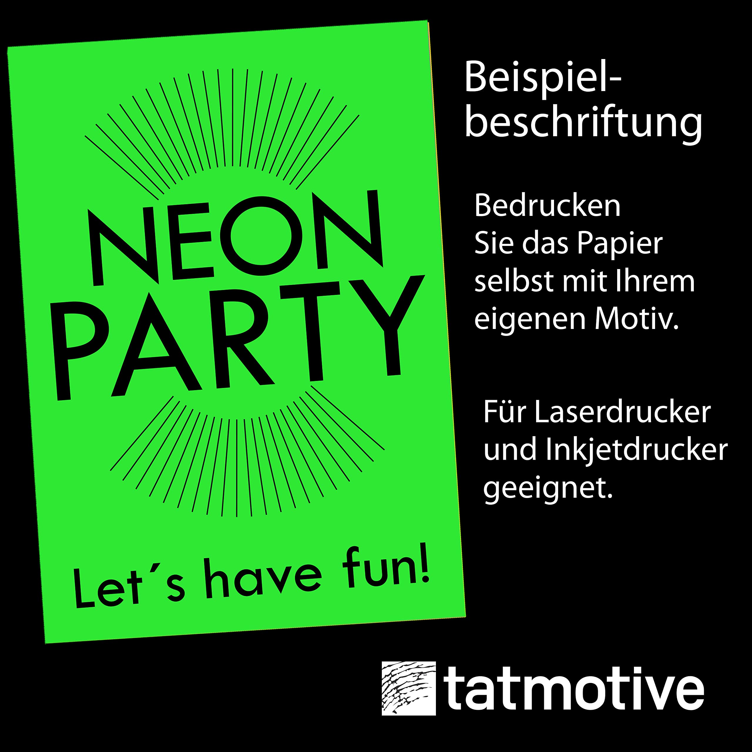 Neonpapier NEON Grün 1000 Blatt DIN A4 80 g/qm farbiges Briefpapier, Leuchtpapier