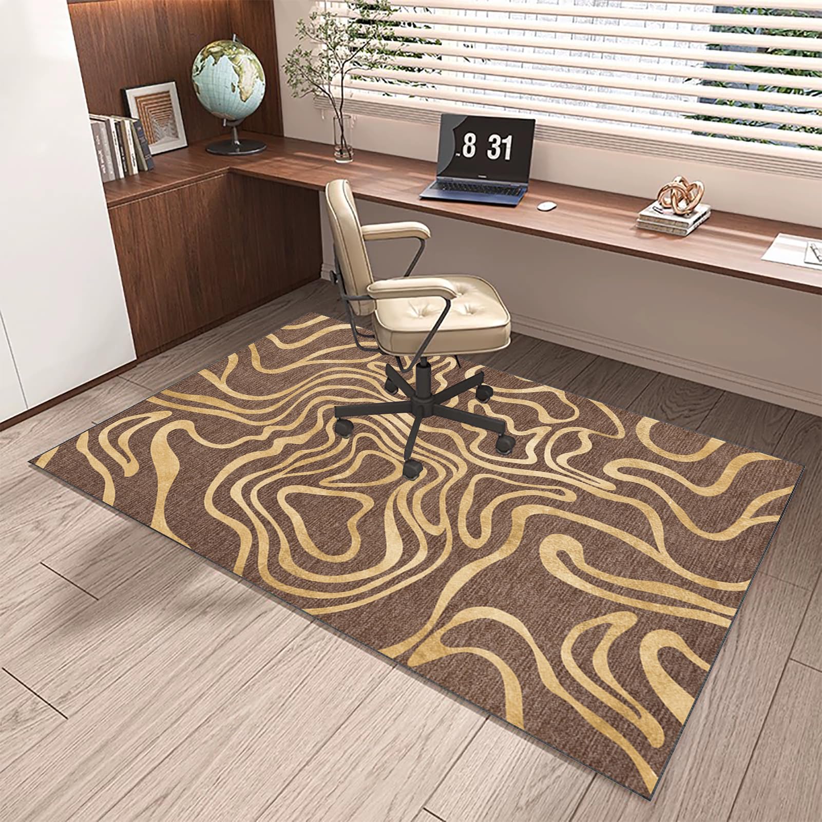 JaevKwzy Chair mat for Hard Floors Heavy Duty Office Chair Mats for Carpeted and Hardwood Floor Carpet Protector Chair Mat Floor Mats Wood/Tile Protection Mat for Office & Home 70 x 100 cm - Image 3