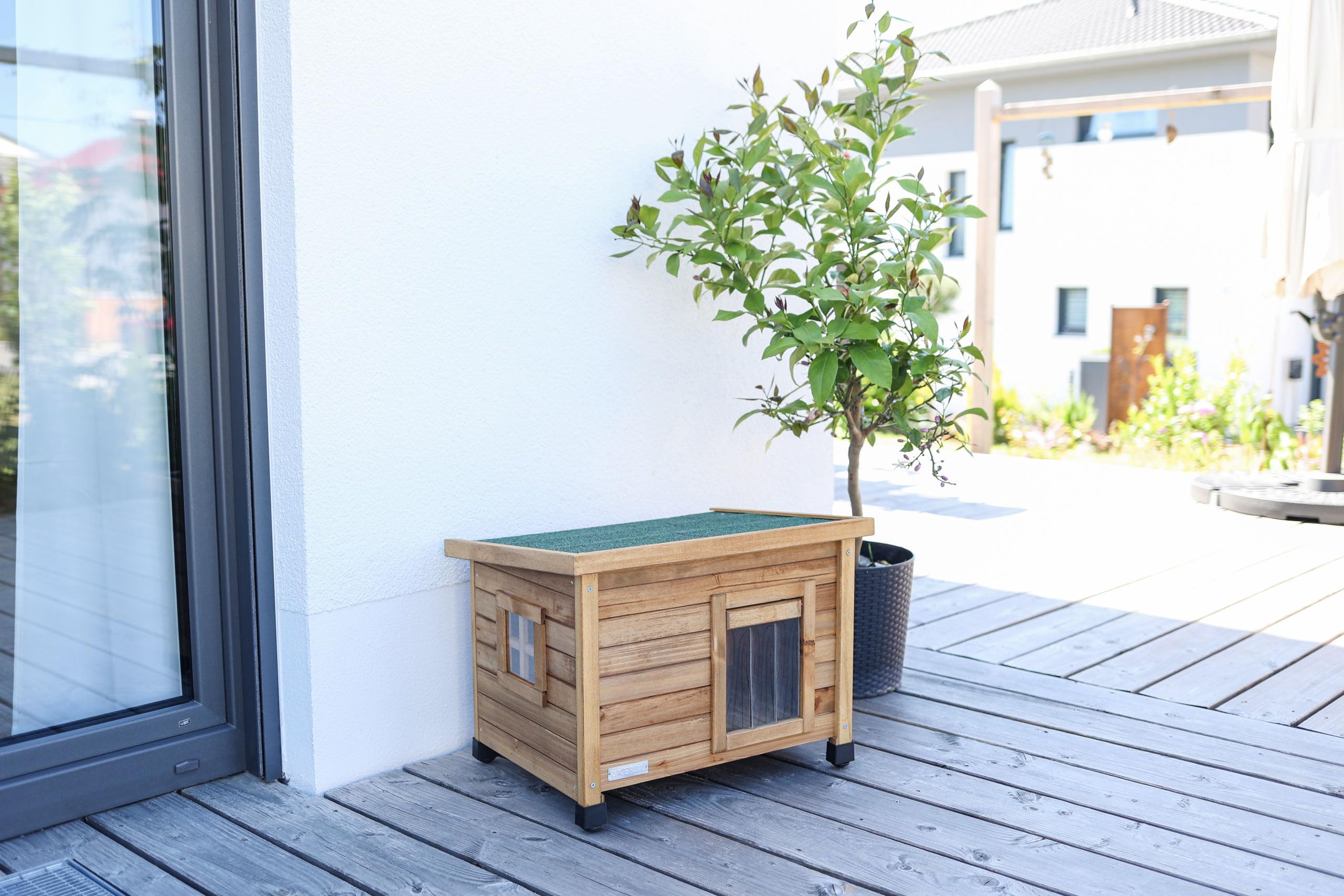 KERBL Maison pour chat Rustica 57x42x45cm - Bois