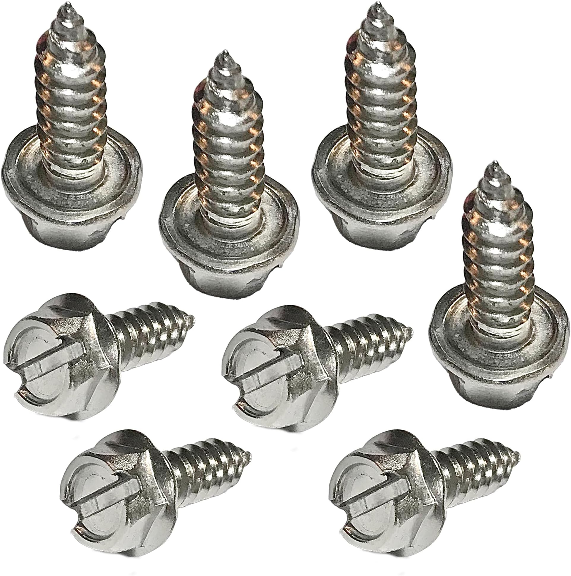 Stainless Steel License Plate Screws Rust Proof Screws License Plate Set of 8