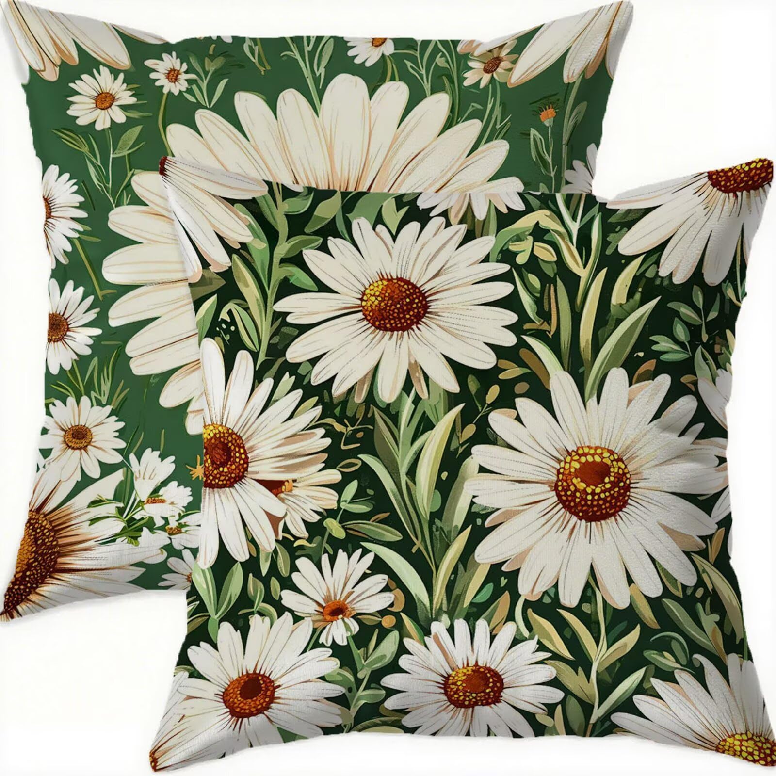 Housses de coussin velours double face blanc 65x65cm étanche avec zip invisible