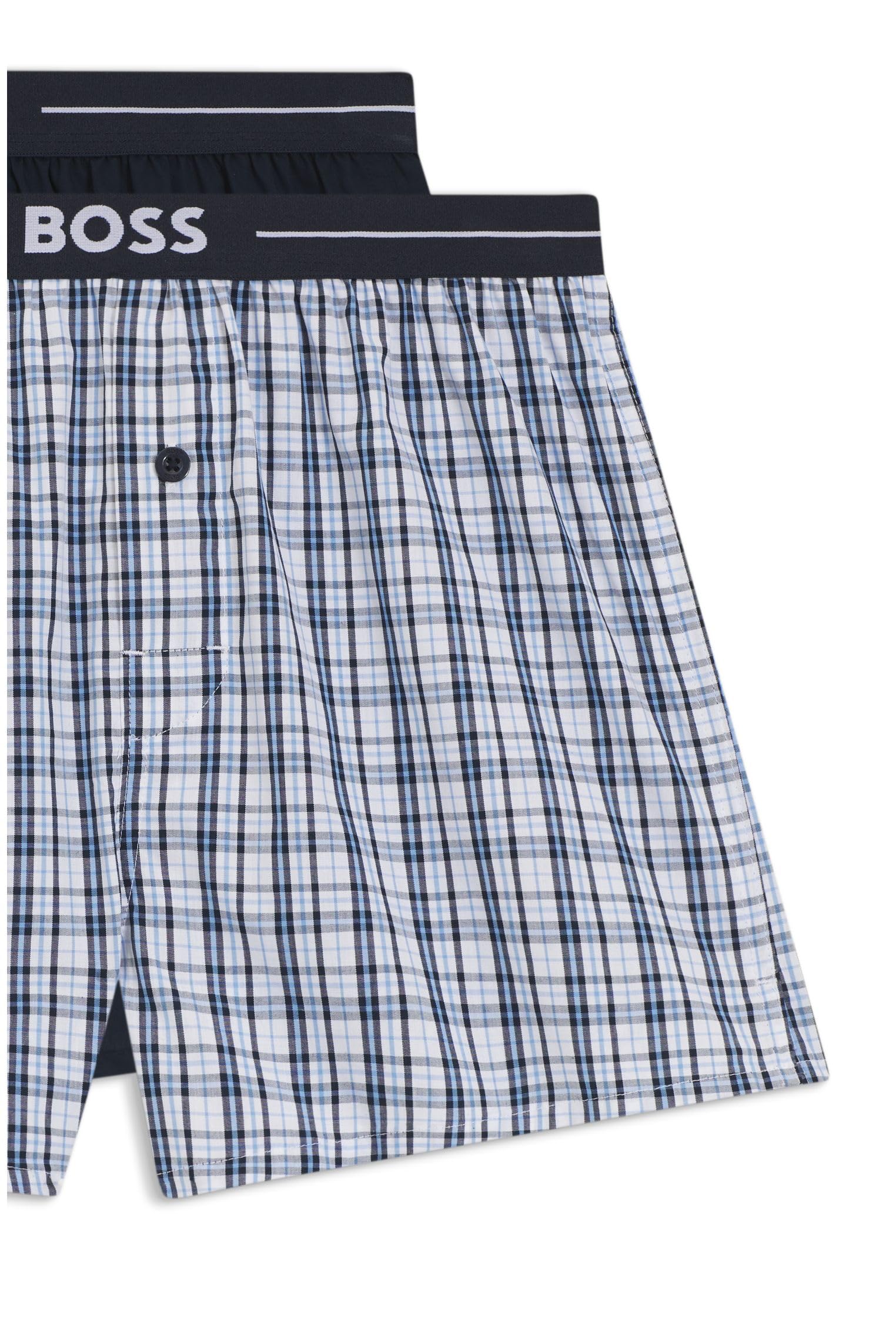 BOSS Męskie spodnie piżamowe 2P Boxer Shorts EW, New - Dark Blue405, M