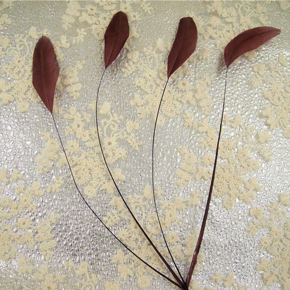 69 Colours Choices 5/7" Loose Stripped Coque Feathers for Millinery Hats Trimming Fascinators Craft Decorating Dancing Costume Making (Aubergine #45, 10pcs)