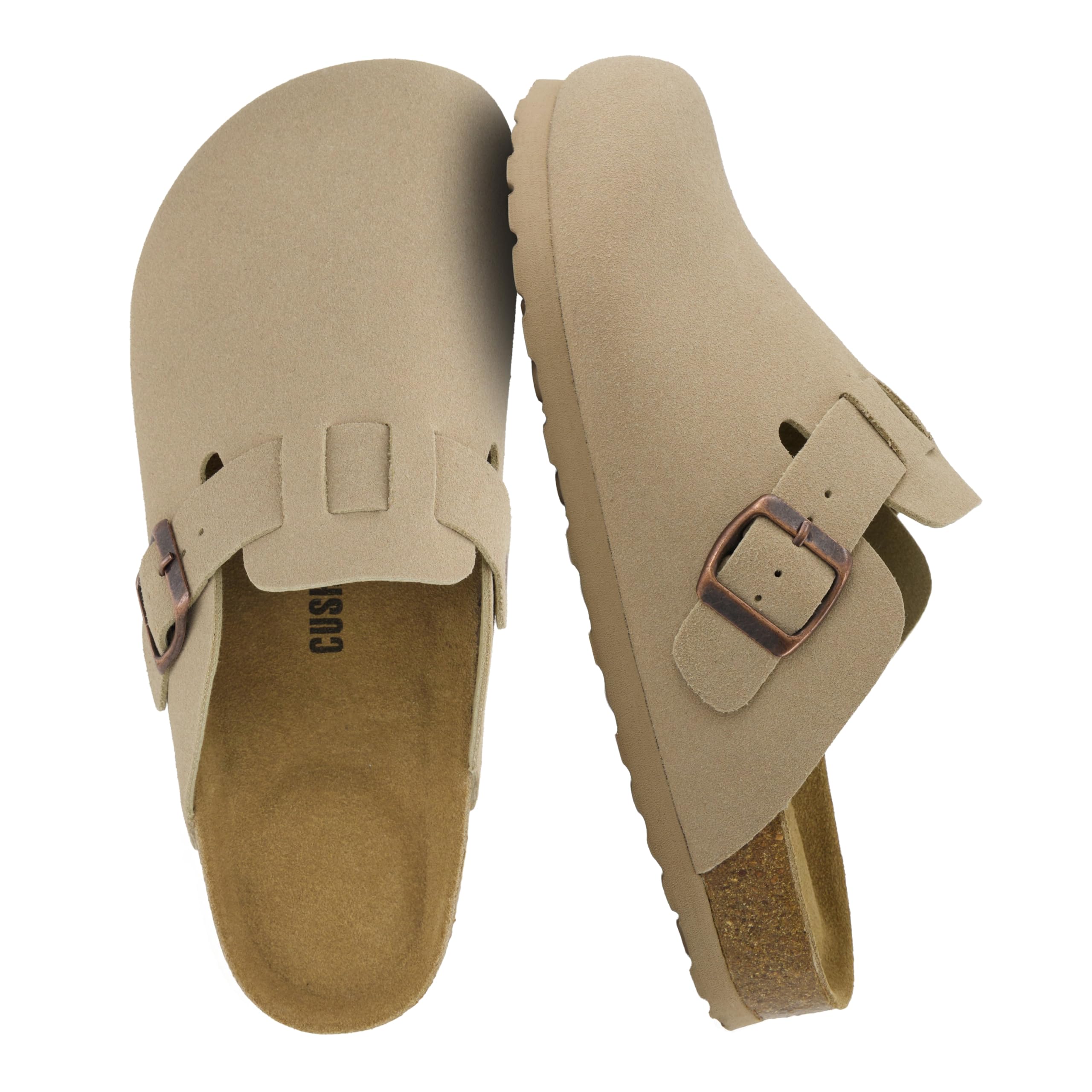 CUSHIONAIRE Women's Hana Cork Footbed Clog with +Comfort, Wide Widths Available