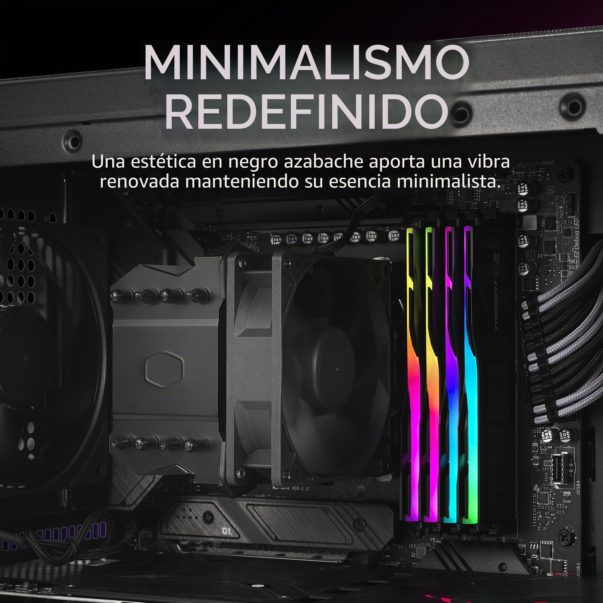Cooler Master Hyper 411 Nano - Enfriador de aire para CPU, ventilador SickleFlow 92 PWM, 4 tubos de calor de cobre, 136 mm de alto, cubierta superior elegante, soportes AMD Ryzen AM5|AM4, Intel LGA
