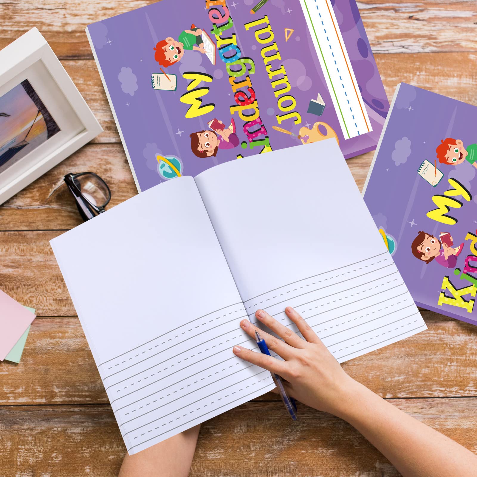 Teling Diario primario per bambini scuola materna composizione primaria quaderno per bambini quaderni di carta per i gradi K-2, 25,4 x 20,3 cm, 64 pagine per ogni pezzo (48 pezzi)