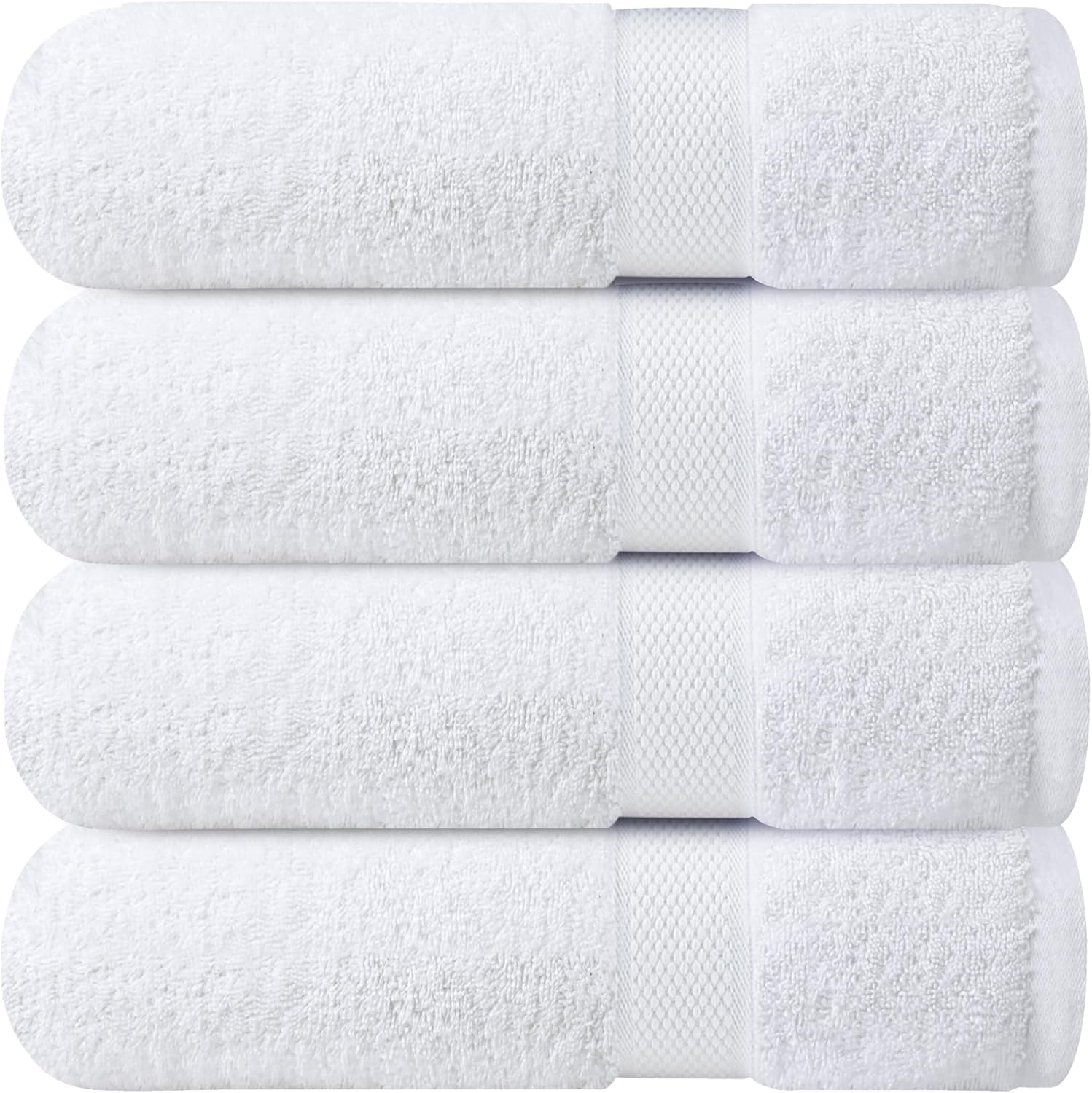 Infinitee Xclusives Premium White Bath Towels for Bathroom Set of 4 (27×54 Inches), 100% Soft Ring-Spun Cotton Bathroom Towels (Brilliant White, Bath Towels) Infinitee Xclusives Premium White Bath Towels for Bathroom Set of 4 (27×54 Inches), 100% Soft Ring-Spun Cotton Bathroom Towels (Brilliant White, Bath Towels)