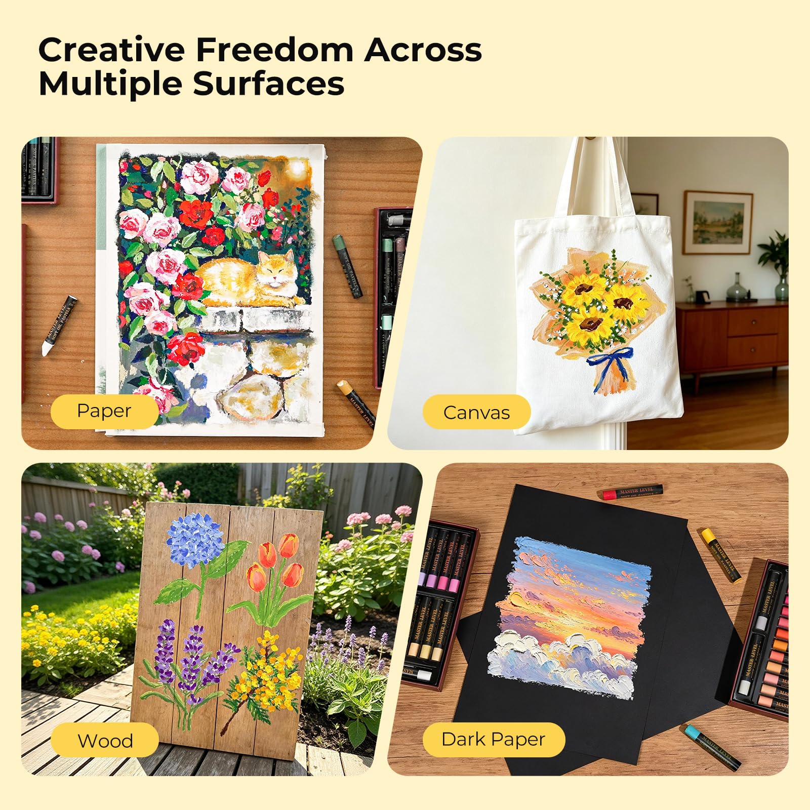 LIGHTWISH Pasteles al óleo suaves, juego de 77 colores florales (78 unidades, 2 blancos incluidos), textura suave y suave, alta resistencia a la luz, ideal para artistas, estudiantes y principiantes