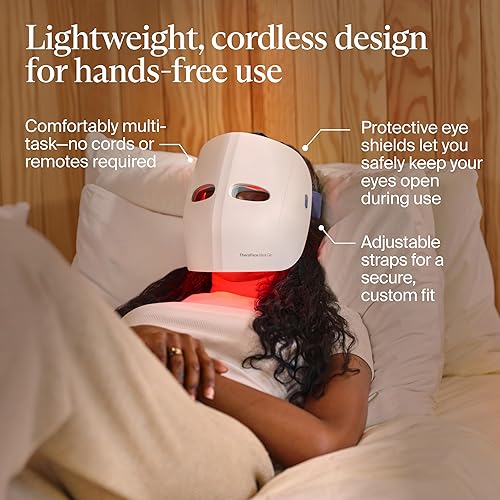 Miniatura 5 de TheraFace Therabody Mask Glo - Mascarilla LED inalámbrica para el cuidado de la piel con luz rojaazulinfrarroja y masaje relajante para el cuero