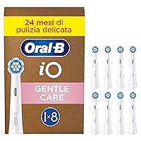 Oral-B Testine di Ricambio iO Gentle Care Bianche, 8 Testine di Ricambio per Spazzolino Elettrico Oral B