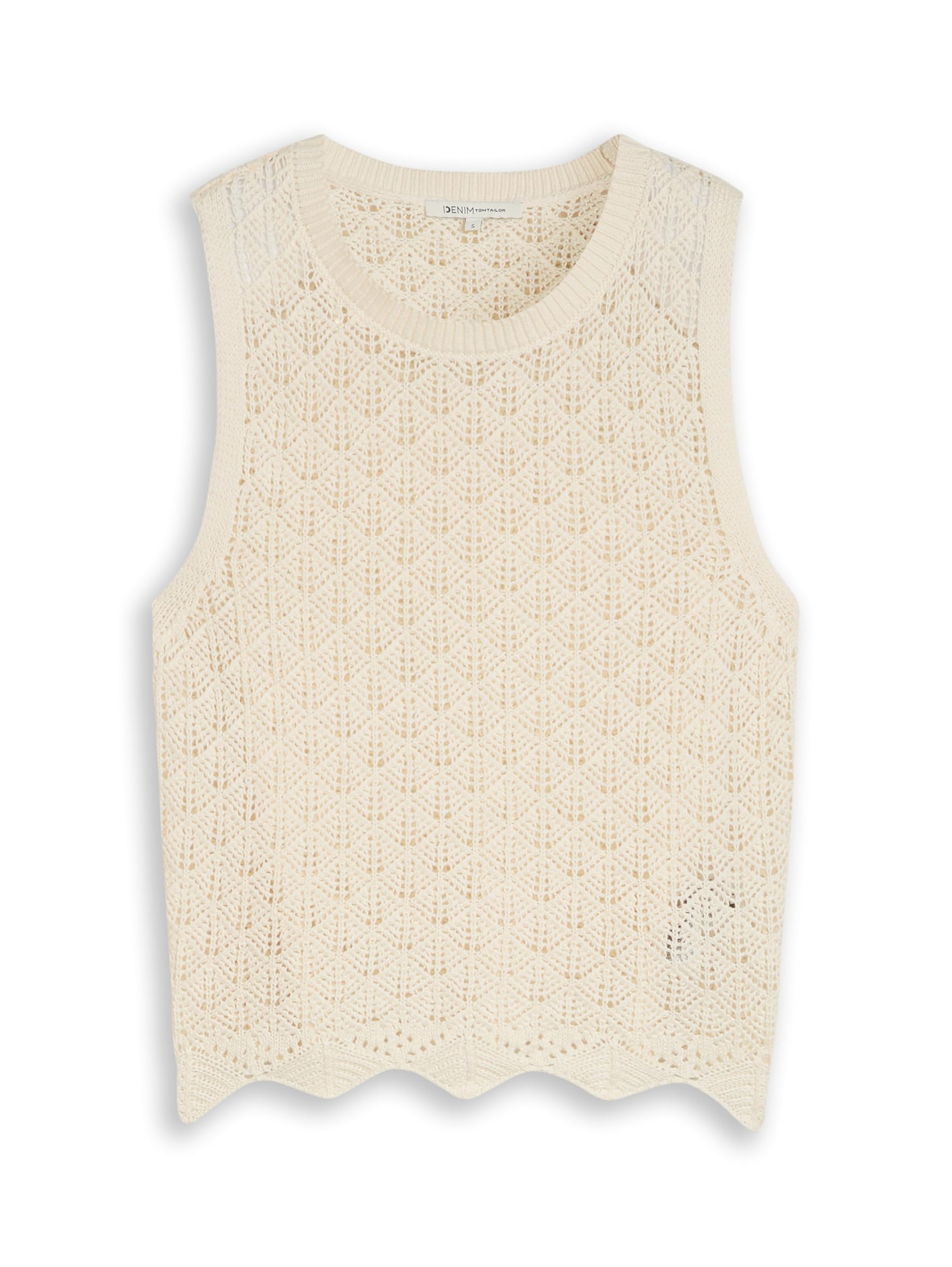 Tom Tailor Denim Damen 1051315 Stricktop mit Lochmuster