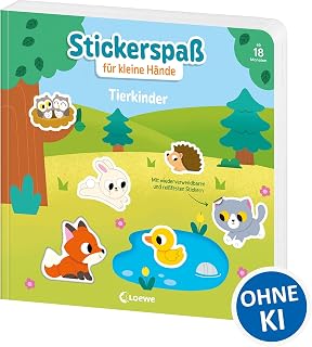 Stickerspaß für kleine Hände - Tierkinder: Unendlicher Stickerspaß für die Allerkleinsten - Mit 30 wiederverwendbaren und reißfesten Stickern - Ab 18 Monaten