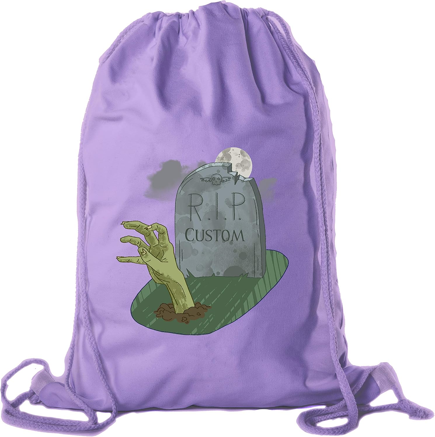 Zombie headstone custom bags, Halloween Treats Bags, Funny Party Cotton Bags