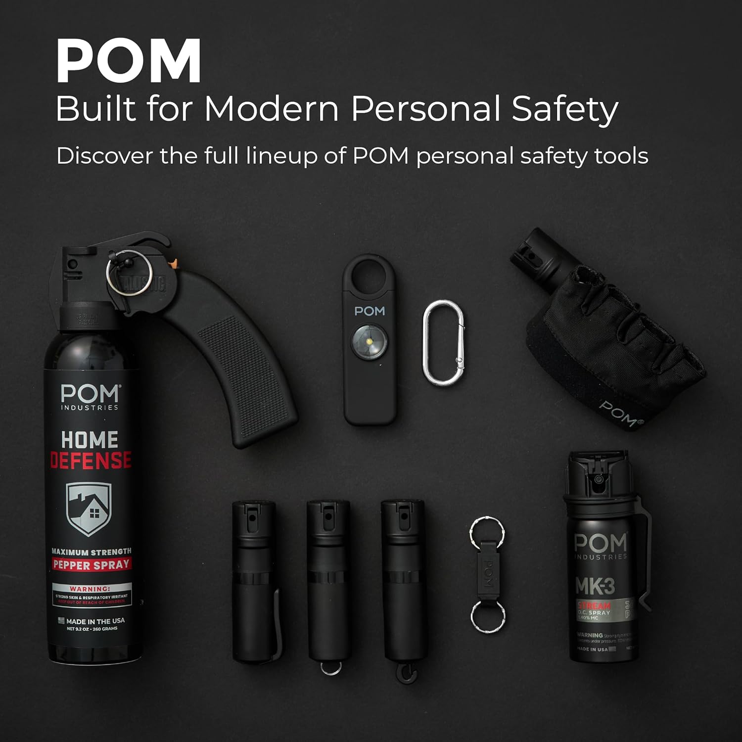 POM Pepper Spray Pocket Clip, Quick Flip Top Safety, Maximum Strength OC Formula with UV Marking Dye, Safe Compact and Tactical Design for Everyday Carry, 25 Bursts, 10 ft Range, 0.5 fl oz