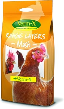 Copdock Mill Range Layers Mash Complete Feed for Poultry, 5kg, with Verm-X to aid digestion & protection against intestinal problems in your chicken, 100% herbal