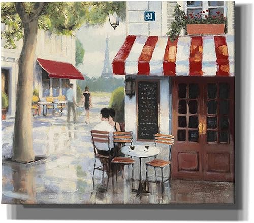 Epic Graffiti 'Relaxing at the Cafe II' por James Wiens, arte de pared en lienzo, 30 x 26 pulgadas