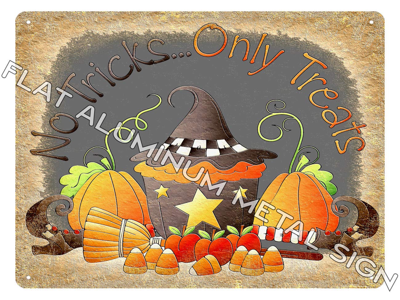 RETRO SIGNS BY J E MATRIX Halloween Decorations Metal Sign/Halloween Decor Haunted House Vintage Style Wall Art 954