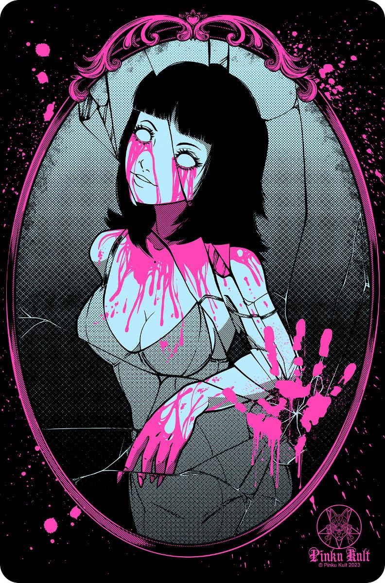 Pinku Kult Bloody Mary Greet Tin Card