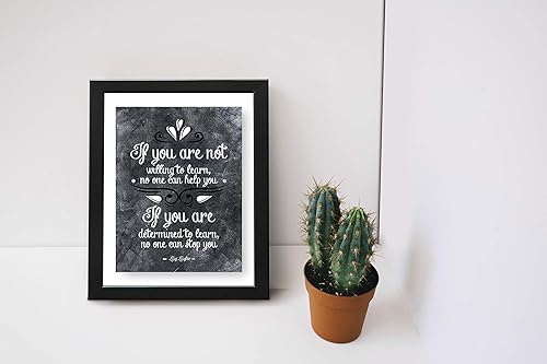 Miniatura 5 de H+CO Inspired Z Ziglar - Arte de pared inspirador If You Are Not Quote, ideal para decoración del hogar u oficina, para mamá, papá o colega, 11 x 14
