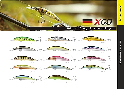 Miniatura 2 de Lurefans X68 Jerkbait for Bass, Minnow Lures, Suspending & Sinking Jerk Baits, Long Casting Magnetic Boost System, VMC Barbarian 8570 or BKK Treble