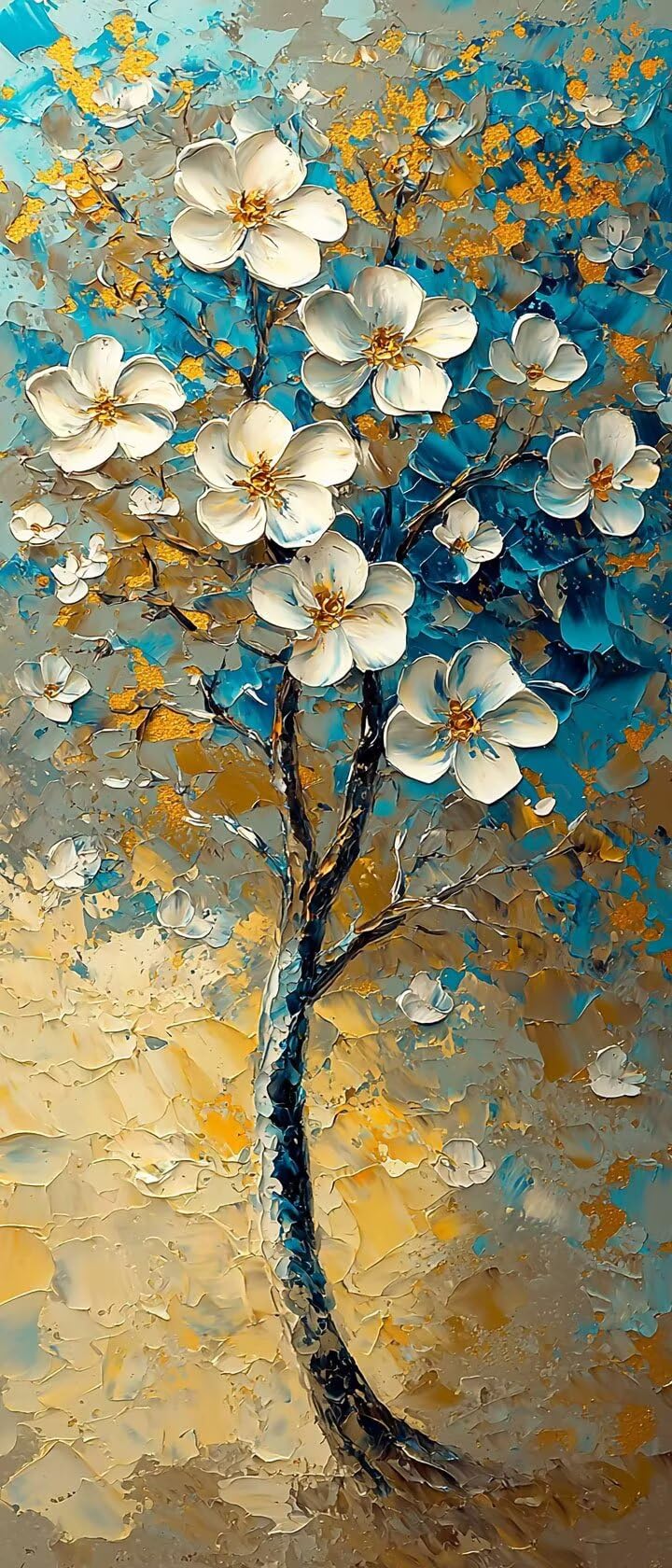 Malen Nach Zahlen 50x150cm Leinwand Blumenbäume Malen Nach Zahlen Erwachsene mit Ohne Rahmen, DIY Kreativ Set für Erwachsene mit Pinseln und Acrylfarbe, Deko Schwäne 1 Landschaft Geschenk, P0M-614