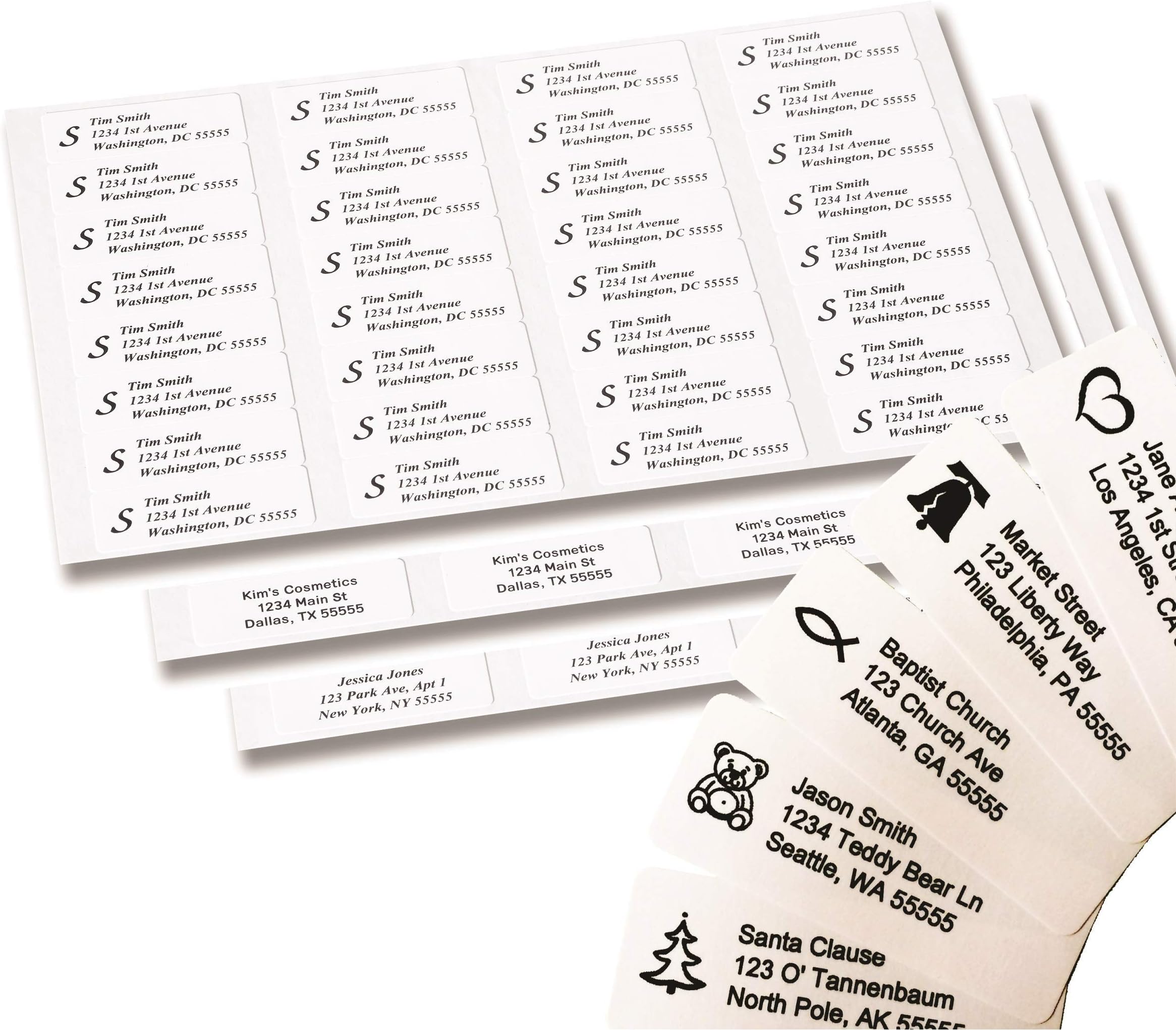 Return Address Labels - 500 Personalized Labels on Sheets (Clear)