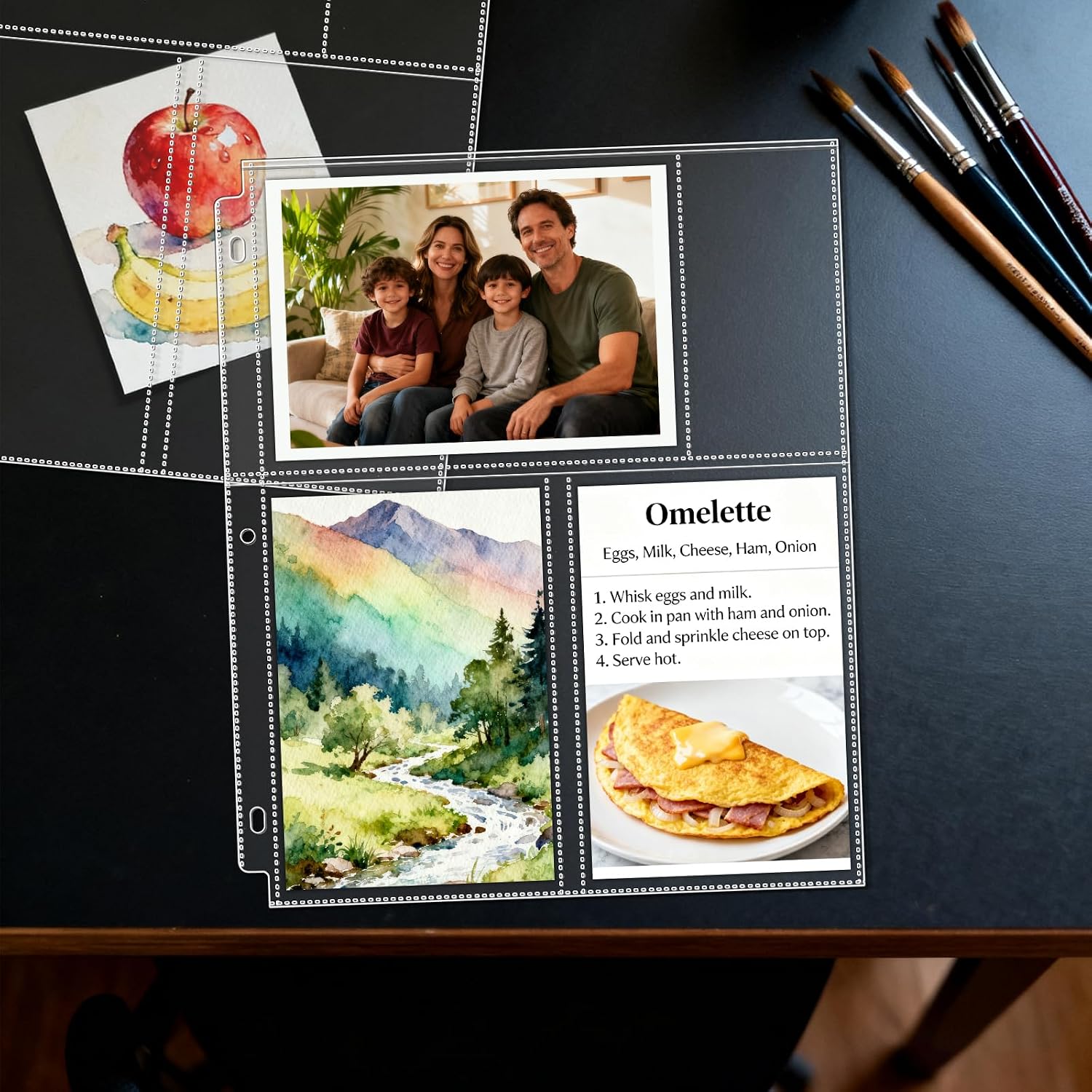 VOKOY 50 Pack 4" x 6" Clear Photo Sleeves for 3 Ring Binder, Double Sided 3-Pocket Sheet Protectors Archival Photo Album Postcard Refill Pages Storage Pockets Organizer, 300 Pockets image 5
