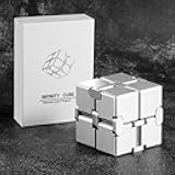Metal Infinity Fidget Cube Toy for Adults,Cool Home Office Classroom Traval Desk Gadgets Gifts for ADHD ADD Autism and Stress Anxiety Relief.