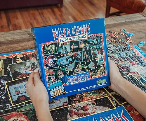 Miniatura 3 de Toynk Killer Klowns from Outer Space Kollage Un rompecabezas de 1000 piezas para adultos 28 x 20 pulgadas