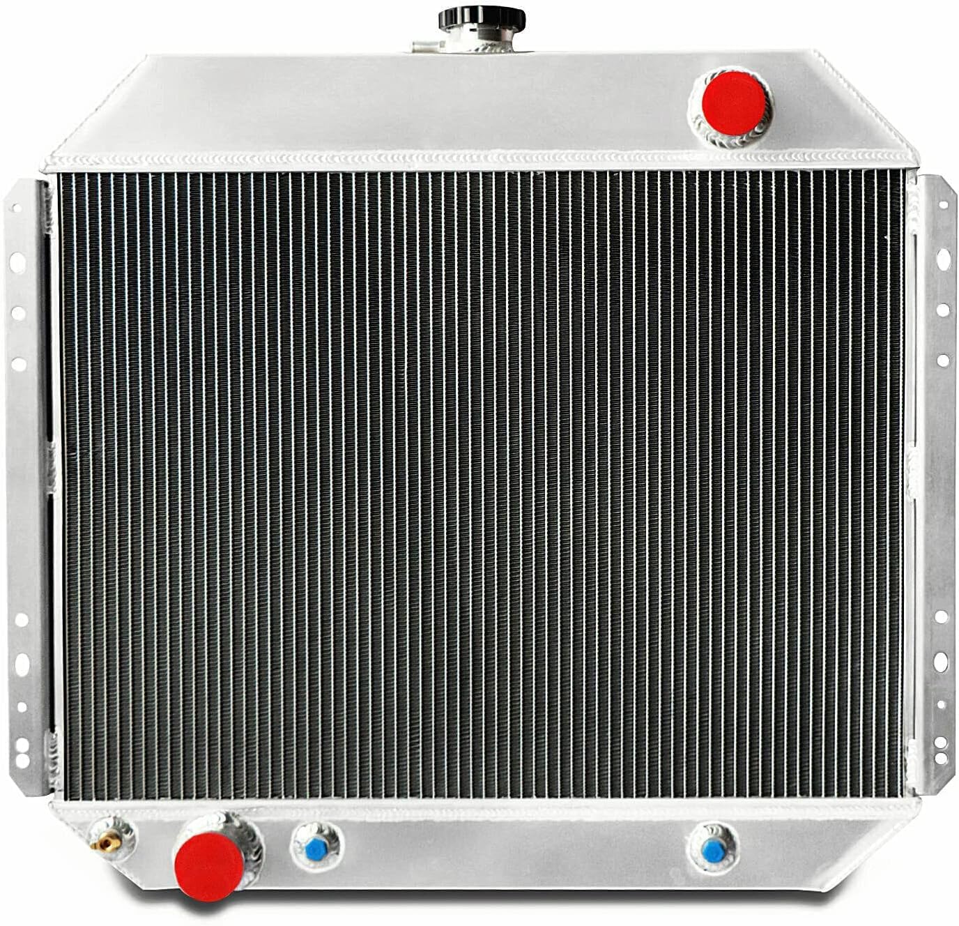 Photo 1 of DPI433 4 Row Aluminum Radiator for 1966-1979 Ford F100 F150 F250 F350 F500 Bronco Trucks V8 CC433 CU433 Radiador 1967 1968 1973 1974 1975 1976 1977 1978 1979 67 68 69 72 74 Downflow Radiators 4 Row Radiator