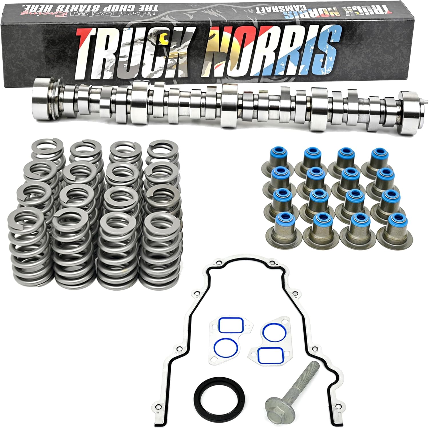 BTR Brian Tooley Racing Truck Norris Camshaft for Gen 3/4 LS 4.8 5.3 5.7 6.0 6.2 LS1 Vortec (Cam, Springs, Seals & Install Gasket Kit)