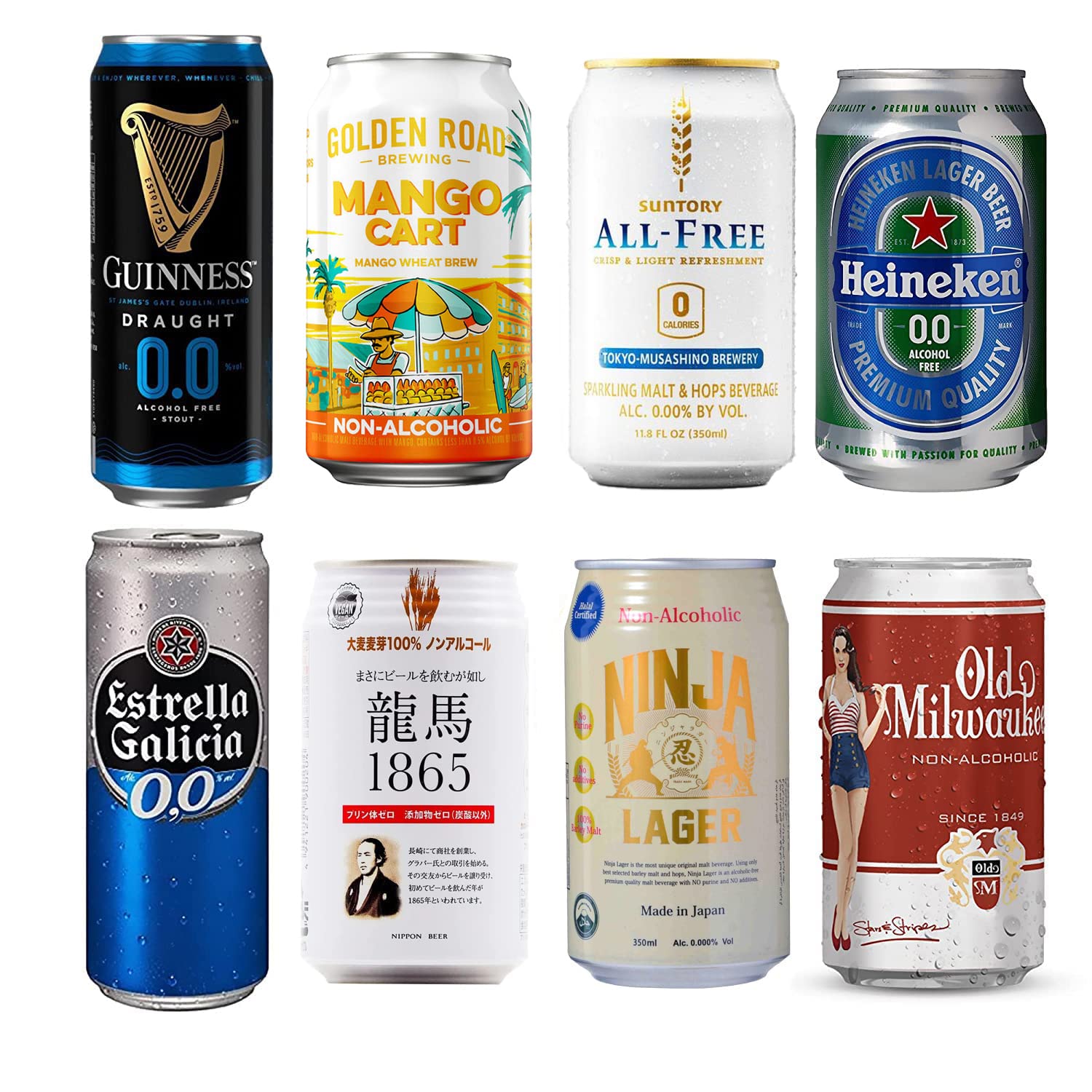 Buy [Pack 8] Worldwide Mix Variety Combo, All NA NonAlcoholic Beer