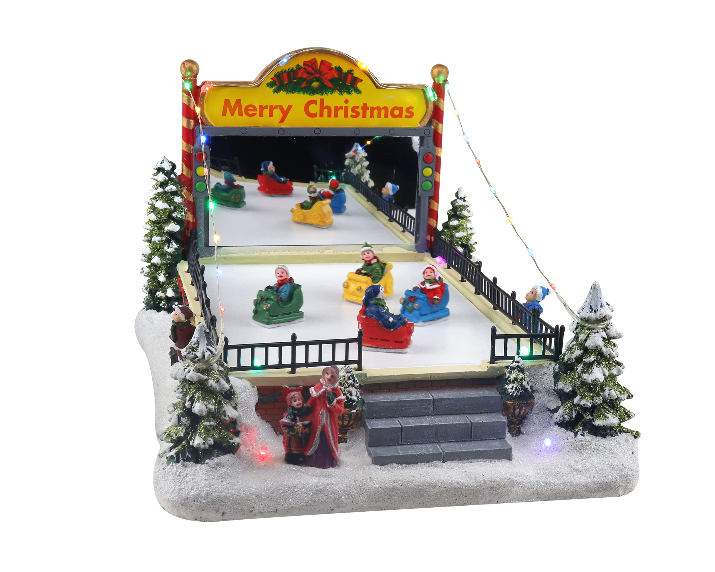 Buy Christmas Village Bumper Cars Animated Prelit Carnival Musical
