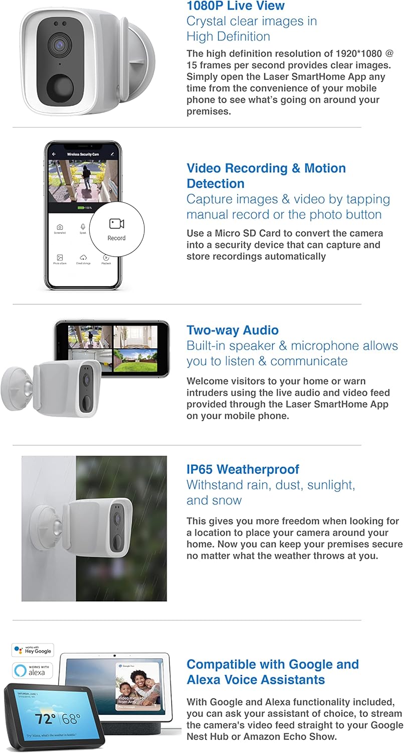 Secure Your Home with the Laser Full HD Outdoor Security Camera: Features & Reviews