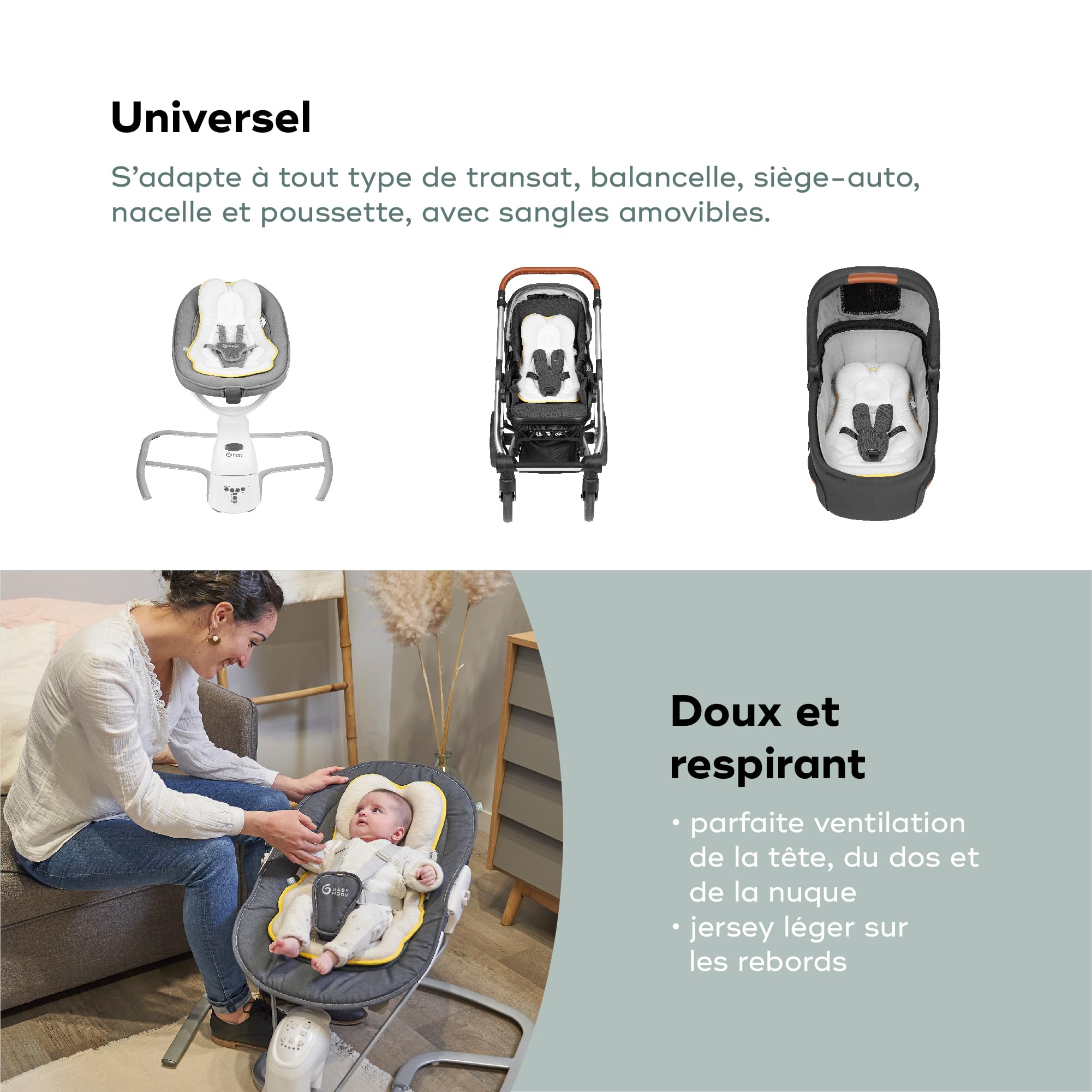 Babymoov Cosymorpho Fresh Smokey Réducteur Universel pour Bébé