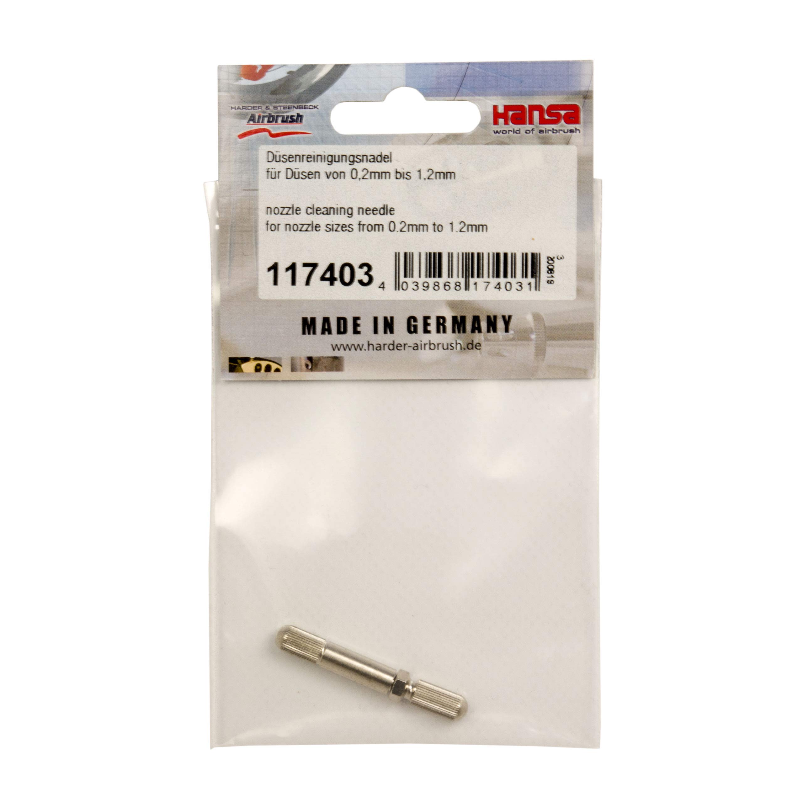 HS-117403 Metal Needle Valve Cleaning Needle for Airbrush Nozzles