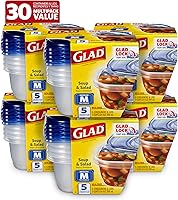 Vista 21 de Glad GladWare Mini Recipientes Redondos para Almacenamiento de Alimentos - Contenedor Pequeño de Comida con Capacidad para hasta 4 Onzas
