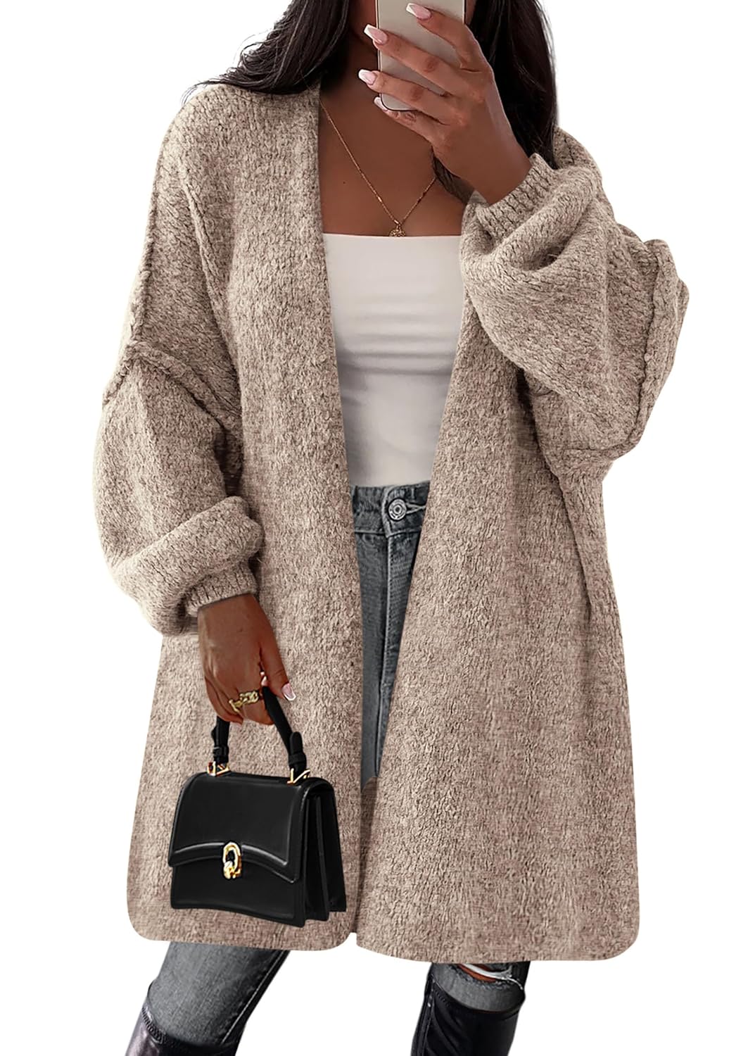 PRETTYGARDEN Long Cardigan Sweaters for Women Trendy Fall 2026 Oversized Knit Sweater Jacket Coats Winter Fashion Clothing