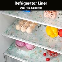 Vista 12 de INNOLITES Kitchen Cabinet Shelf Liner Non-Adhesive Refrigerator & Drawer Liner Waterproof, Oil-Proof EVA with Floral Pattern Easy to Cut &
