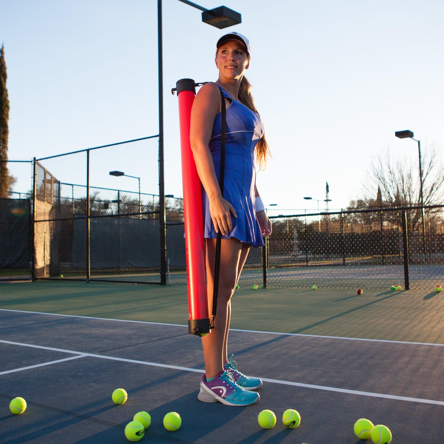 Gamma Tennis Ballhopper Balltube 18 - Red : Tennis Ball Hoppers : Sports & Outdoors