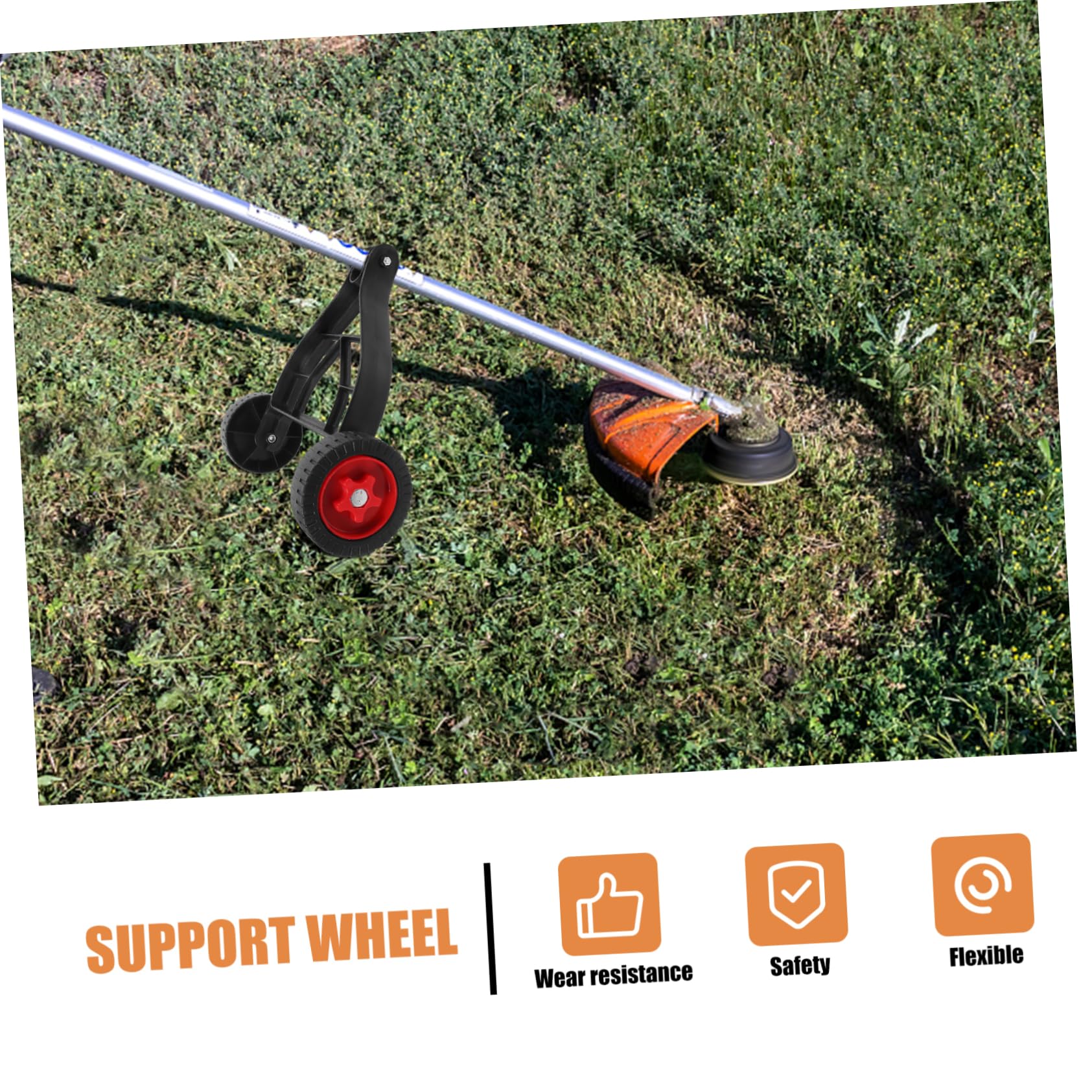 Yardwe Ruota Supporto Tosaerba in Gomma e Acciaio Inox, Ruote di Ricambio Resistenti All’usura per Carrello Tosaerba a Spinta, Accessorio per Giardino Rotazione Flessibile e Montaggio Facile