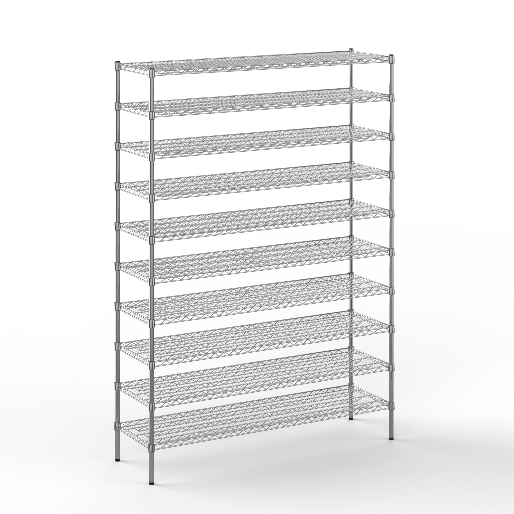 18" Deep x 60" Wide x 86" Height Wire Shelving Kit | 10-Tier | NSF Commercial Storage Rack Unit