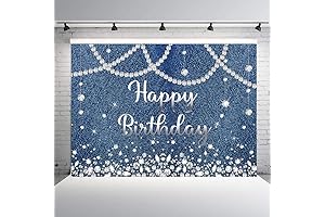 Denim and Diamonds Themed Backdrop Photography for Party Decoration