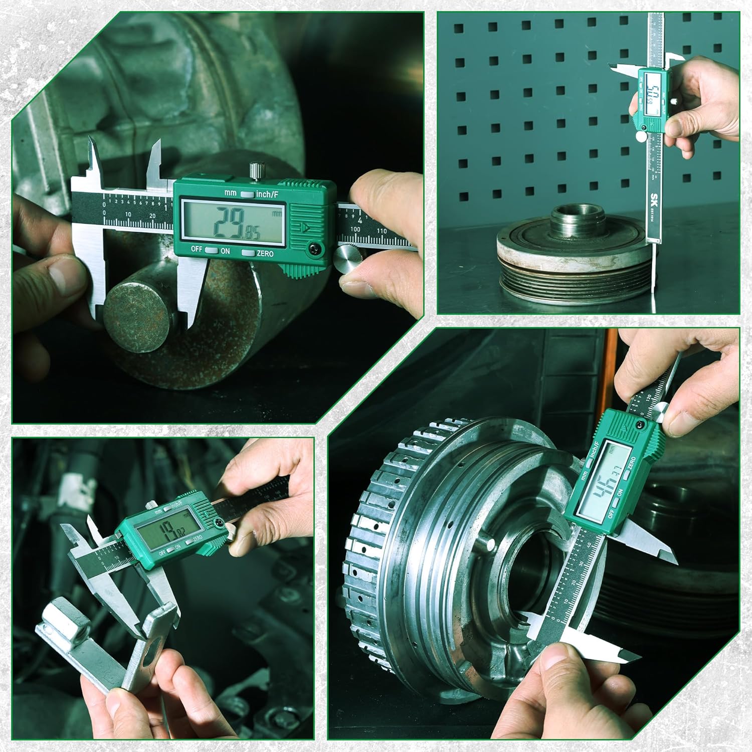 SK 6-Inch Digital Calipers, Vernier Caliper with Large LCD Screen, Caliper Measuring Tool with Auto-Off Feature, Inch/Millimeter/Fraction Conversion, ±0.001" Accuracy