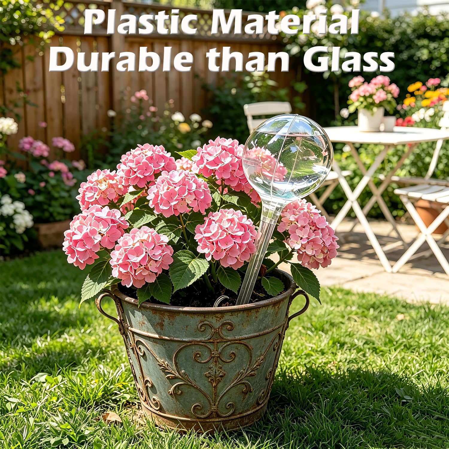 Kingbow 10 globi di irrigazione automatica per piante, in plastica trasparente, dispositivi di irrigazione automatica per fiori, dispositivo di irrigazione automatica da giardino, per piante da
