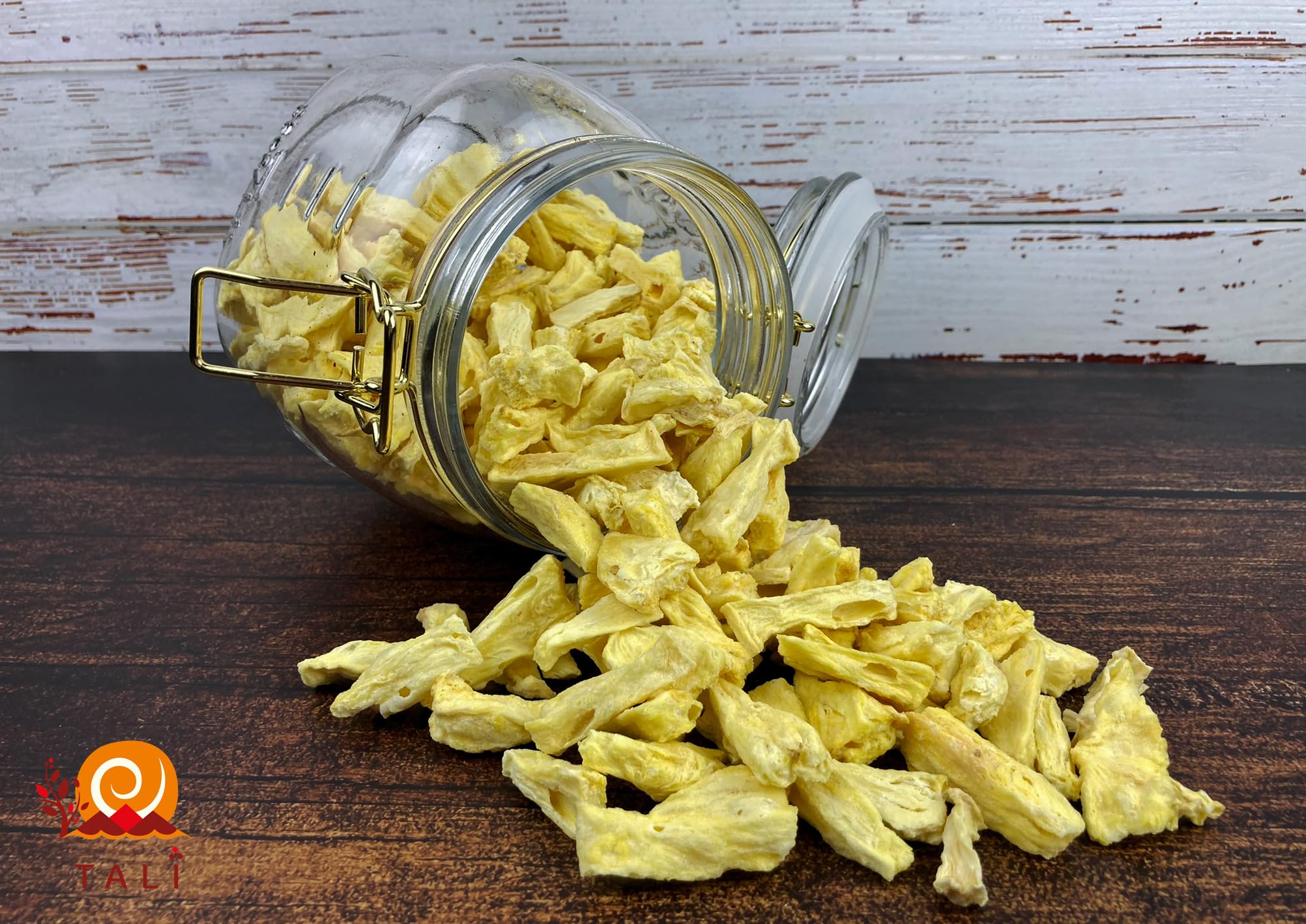 TALI Ananasstücke JUMBO gefriergetrocknet 1000 g | Größe: 1/16 Schnitt