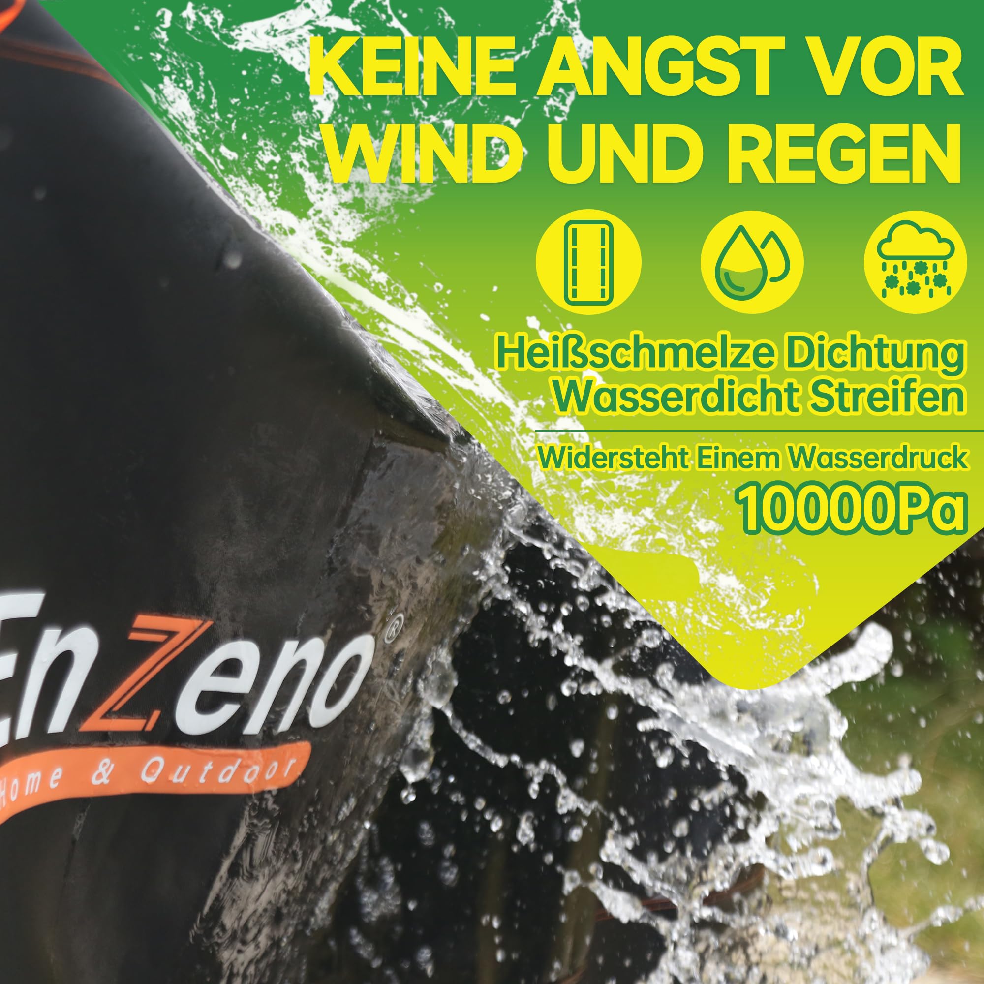 Enzeno Funda Mesa Exterior Impermeable,Cubierta Muebles Impermeable 180x120x74cm,Funda Conjunto Jardin Exterior Aplicable a Mesa y Sillas,Anti Viento, Anti UV - 3