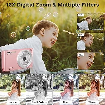 Amazon | デジタルカメラ、16倍デジタルズーム、FHD 1080P 44MP