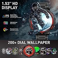 Vista 4 de Relojes inteligentes militares para hombres (responder/hacer llamadas) con linterna LED 3ATM resistente al agua reloj inteligente con más de 100