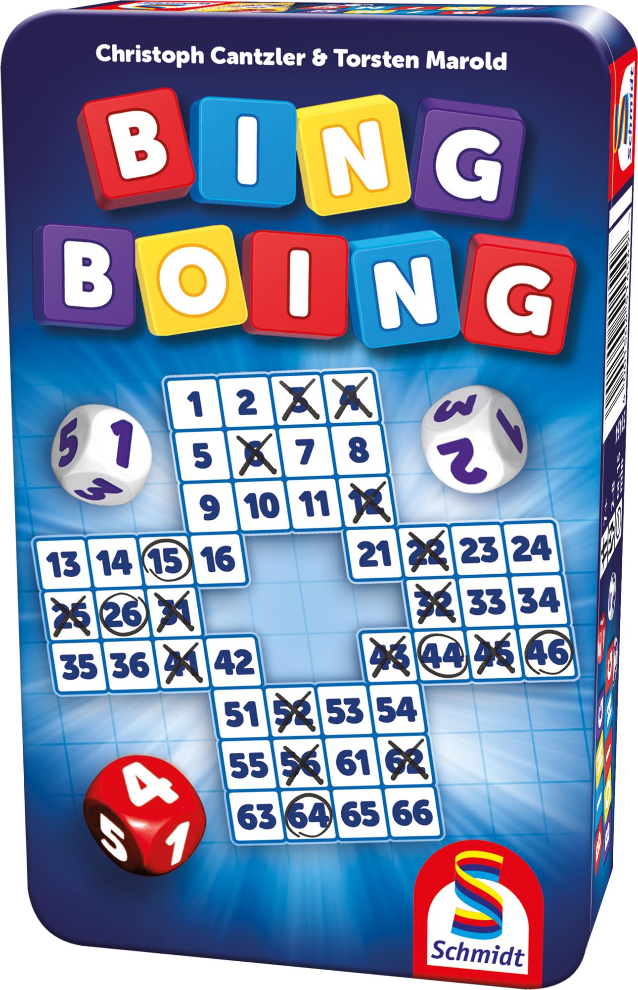 Schmidt Spiele 51454 Bing Boing Travel Game, Bring Me with Game in a Metal Tin, Normal